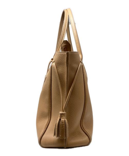 LONGCHAMP（ロンシャン）LONGCHAMP (ロンシャン) ペネロペ レザートートバッグ タンカラーの古着・服飾アイテム