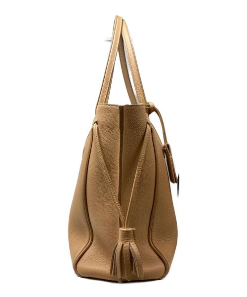 LONGCHAMP（ロンシャン）LONGCHAMP (ロンシャン) ペネロペ レザートートバッグ タンカラーの古着・服飾アイテム