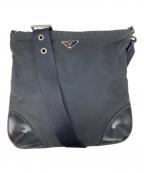 PRADAプラダ）の古着「ナイロンショルダーバッグ」｜ブラック×イエロー