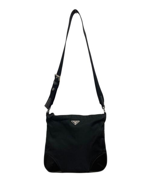 PRADA（プラダ）PRADA (プラダ) ナイロンショルダーバッグ ブラック×イエローの古着・服飾アイテム