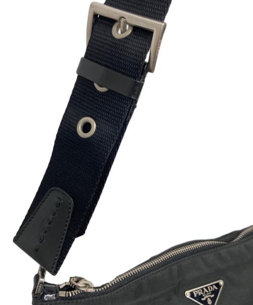 PRADA（プラダ）PRADA (プラダ) ナイロンショルダーバッグ ブラック×イエローの古着・服飾アイテム