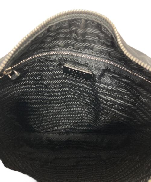 PRADA（プラダ）PRADA (プラダ) ナイロンショルダーバッグ ブラック×イエローの古着・服飾アイテム