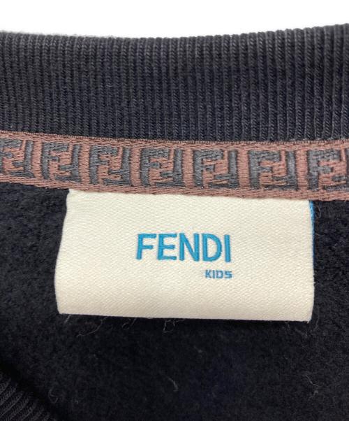 FENDI（フェンディ）FENDI (フェンディ) ロゴトレーナー ブラック サイズ:12Aの古着・服飾アイテム