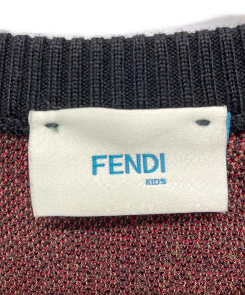 FENDI（フェンディ）FENDI (フェンディ) ズッカ柄ニット ブラウン サイズ:12A(キッズサイズ推定)の古着・服飾アイテム