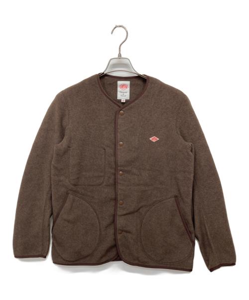 DANTON（ダントン）DANTON (ダントン) FLEECE COLLARLESS JACKET/フリースジャケット ブラウン サイズ:38の古着・服飾アイテム