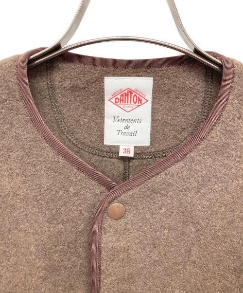 DANTON（ダントン）DANTON (ダントン) FLEECE COLLARLESS JACKET/フリースジャケット ブラウン サイズ:38の古着・服飾アイテム