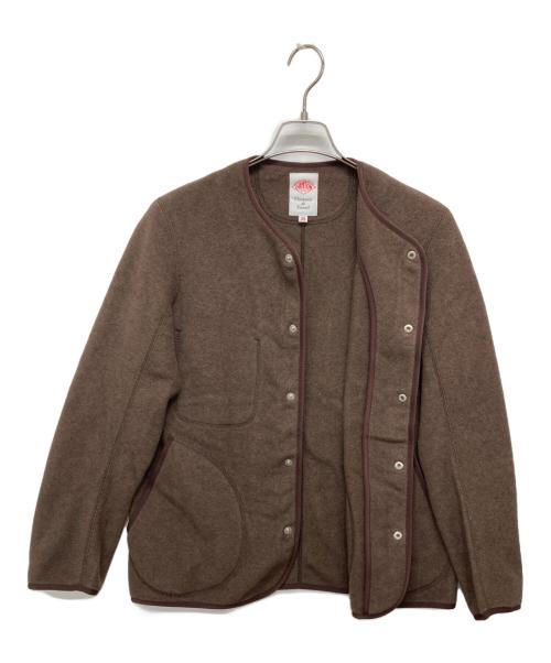DANTON（ダントン）DANTON (ダントン) FLEECE COLLARLESS JACKET/フリースジャケット ブラウン サイズ:38の古着・服飾アイテム