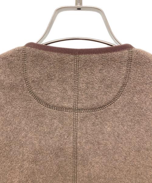 DANTON（ダントン）DANTON (ダントン) FLEECE COLLARLESS JACKET/フリースジャケット ブラウン サイズ:38の古着・服飾アイテム