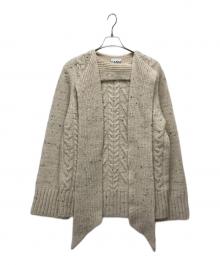 GANNI（ガニー）の古着「Cable Knit/マフラーデザインニット」｜ホワイト