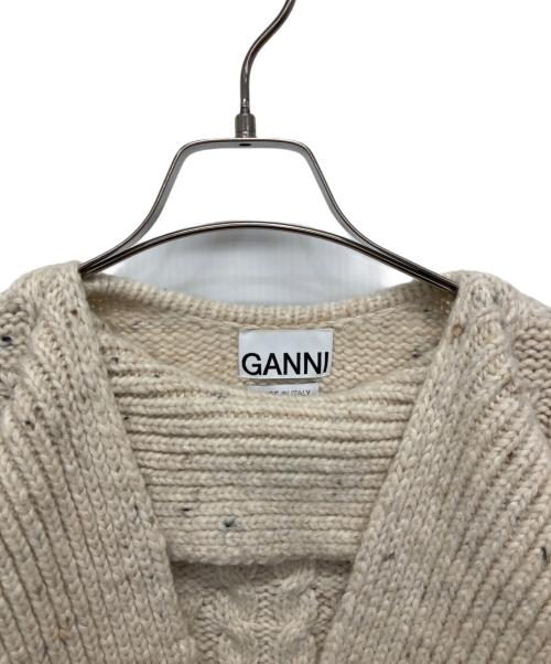 GANNI（ガニー）GANNI (ガニー) Cable Knit/マフラーデザインニット ホワイト サイズ:XSの古着・服飾アイテム