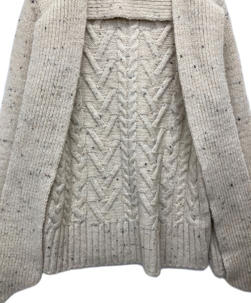 GANNI（ガニー）GANNI (ガニー) Cable Knit/マフラーデザインニット ホワイト サイズ:XSの古着・服飾アイテム
