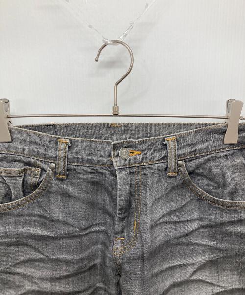 TORNADO MART（トルネードマート）TORNADO MART (トルネードマート) ユーズド加工ローライズフレアデニムパンツ グレー サイズ:Mの古着・服飾アイテム
