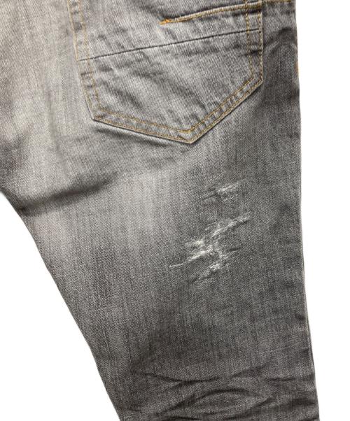 TORNADO MART（トルネードマート）TORNADO MART (トルネードマート) ユーズド加工ローライズフレアデニムパンツ グレー サイズ:Mの古着・服飾アイテム