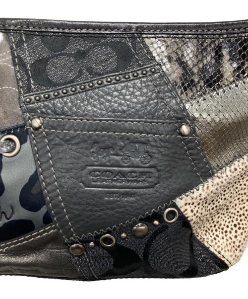 COACH（コーチ）COACH (コーチ) パッチワークワンショルダーバッグ ブラックの古着・服飾アイテム
