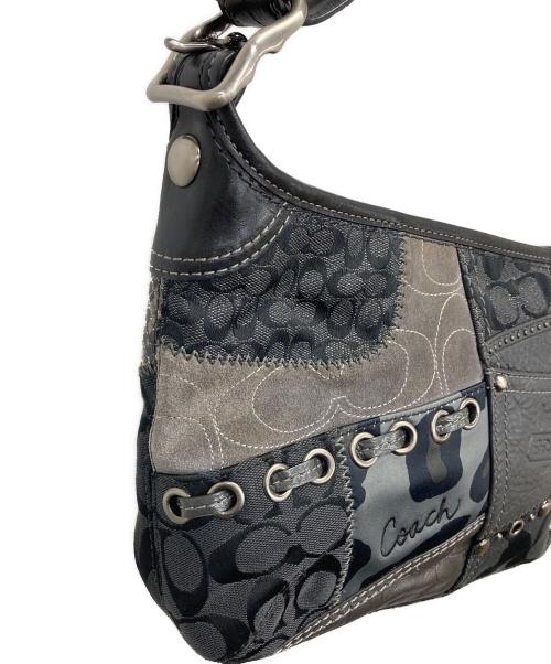 COACH（コーチ）COACH (コーチ) パッチワークワンショルダーバッグ ブラックの古着・服飾アイテム