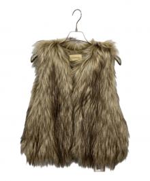 Curensology（カレンソロジー）の古着「シャギーファーベスト CL507113ER」｜ブラウン