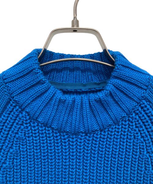 sacai（サカイ）sacai (サカイ) モックネックアームスリットニットセーター MOP5781 ブルー サイズ:1の古着・服飾アイテム