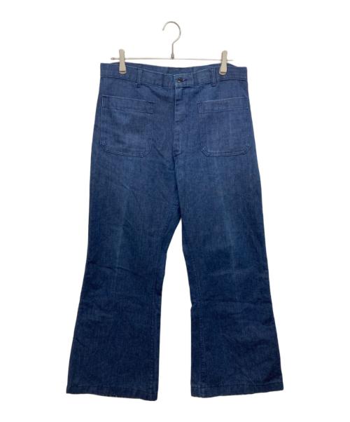 U'S NAVY（アメリカ海軍）U'S NAVY (アメリカ海軍) 80’sデニムセーラーパンツ インディゴ サイズ:36Rの古着・服飾アイテム
