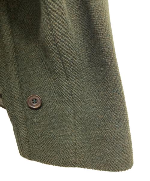 OLD ENGLAND（オールドイングランド）OLD ENGLAND (オールドイングランド) ヘリンボーンウールダッフルコート グリーン サイズ:10の古着・服飾アイテム