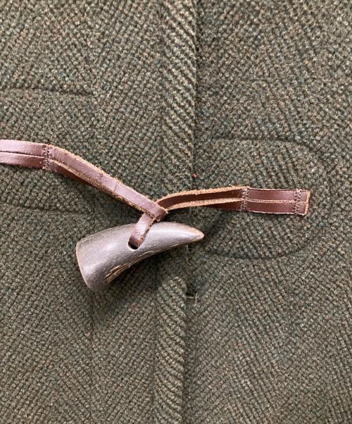 OLD ENGLAND（オールドイングランド）OLD ENGLAND (オールドイングランド) ヘリンボーンウールダッフルコート グリーン サイズ:10の古着・服飾アイテム