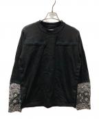 sacaiサカイ）の古着「Bandana Print L/S T-Shirt」｜ブラック