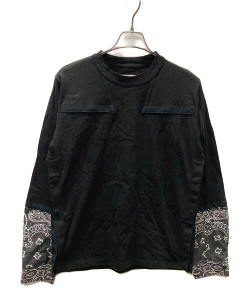 sacai（サカイ）sacai (サカイ) Bandana Print L/S T-Shirt ブラック サイズ:2の古着・服飾アイテム