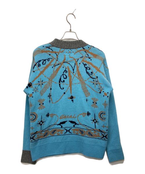 sacai（サカイ）sacai (サカイ) Dr.Woo ジップアップニット スカイブルー サイズ:1の古着・服飾アイテム
