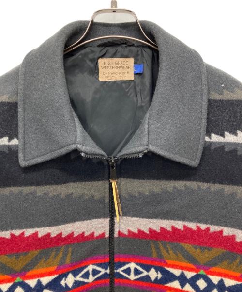 PENDLETON（ペンドルトン）PENDLETON (ペンドルトン) ネイティブ柄ジップジャケット グレー サイズ:Lの古着・服飾アイテム