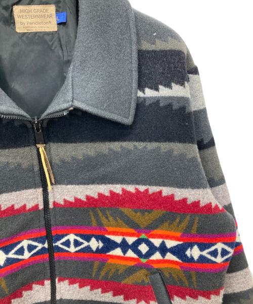 PENDLETON（ペンドルトン）PENDLETON (ペンドルトン) ネイティブ柄ジップジャケット グレー サイズ:Lの古着・服飾アイテム
