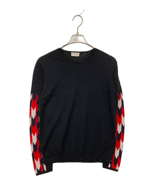 MONCLER（モンクレール）MONCLER (モンクレール) MAGLIONE ウールニット ブラック サイズ:Mの古着・服飾アイテム