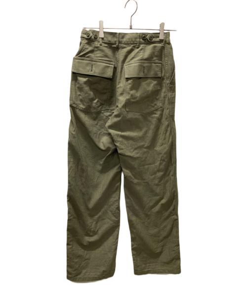 HYKE（ハイク）HYKE (ハイク) BACK SATIN BAKER PANTS/ベイカーパンツ グリーン サイズ:Mの古着・服飾アイテム