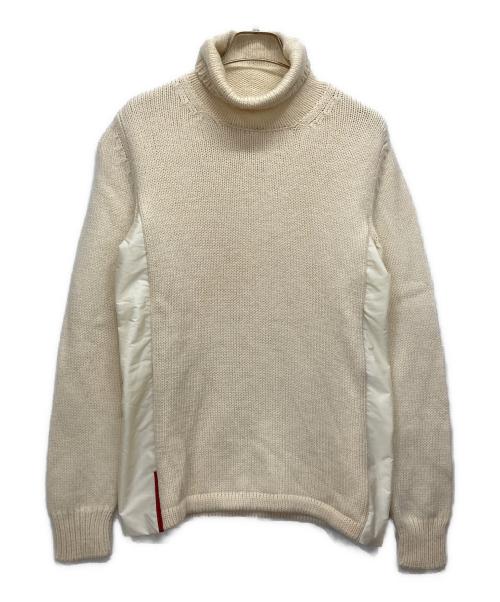 PRADA SPORTS（プラダスポーツ）PRADA SPORTS (プラダスポーツ) 切替タートルネックニット アイボリー サイズ:46の古着・服飾アイテム