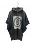 MM6 Maison Margiela（エムエムシックスメゾンマルジェラ）の古着「ナンバリングポンチョパーカー」｜ブラック