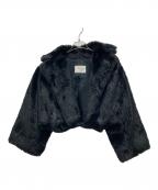 TOGA ARCHIVESトーガアーカイブス）の古着「クロップドFファージャケット」｜ブラック