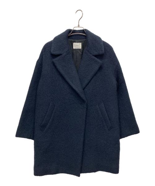 IENA（イエナ）IENA (イエナ) ウールモヘヤシャギーコート ネイビー サイズ:38の古着・服飾アイテム