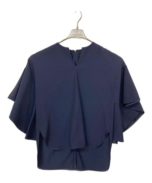 LE PHIL（ル フィル）LE PHIL (ル フィル) 2WAYツイルフレアブラウス ネイビー サイズ:FREEの古着・服飾アイテム
