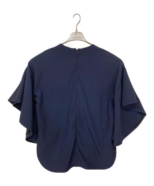 LE PHIL（ル フィル）LE PHIL (ル フィル) 2WAYツイルフレアブラウス ネイビー サイズ:FREEの古着・服飾アイテム