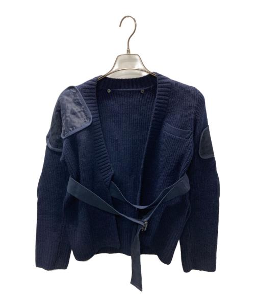 sacai（サカイ）sacai (サカイ) エルボーパッチニットカーディガン ネイビー サイズ:1の古着・服飾アイテム