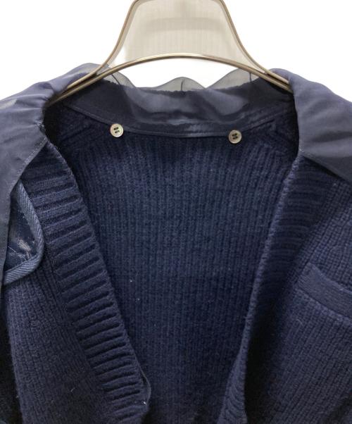sacai（サカイ）sacai (サカイ) エルボーパッチニットカーディガン ネイビー サイズ:1の古着・服飾アイテム