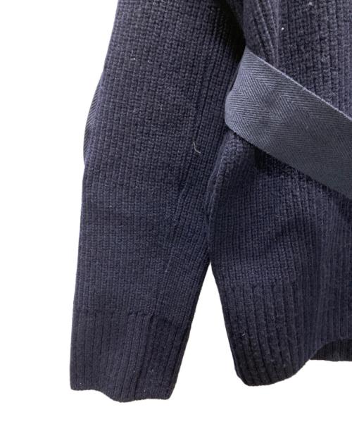 sacai（サカイ）sacai (サカイ) エルボーパッチニットカーディガン ネイビー サイズ:1の古着・服飾アイテム