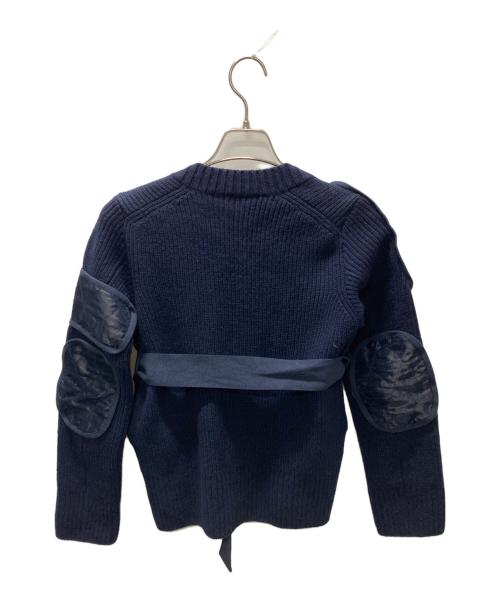 sacai（サカイ）sacai (サカイ) エルボーパッチニットカーディガン ネイビー サイズ:1の古着・服飾アイテム