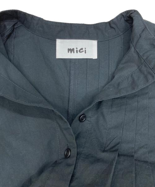 mici（ミチ）mici (ミチ) 半袖シャツワンピース ブラック サイズ:Fの古着・服飾アイテム