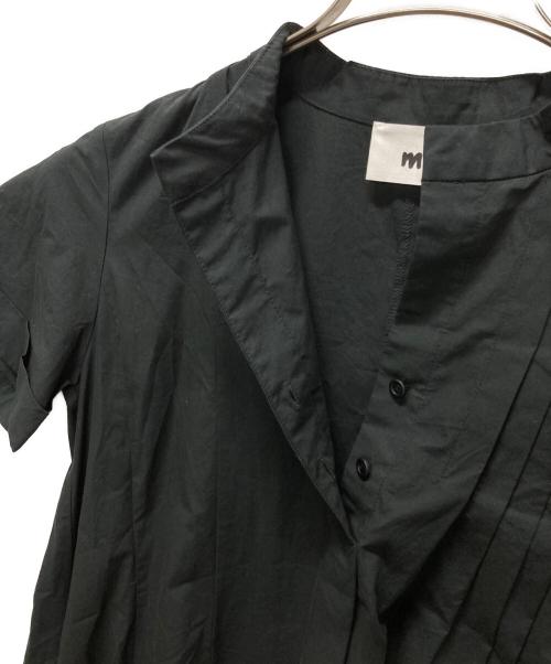 mici（ミチ）mici (ミチ) 半袖シャツワンピース ブラック サイズ:Fの古着・服飾アイテム
