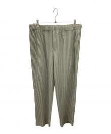 HOMME PLISSE ISSEY MIYAKE（オム プリッセ イッセイ ミヤケ）の古着「TAILORED PLEATS 2/プリーツパンツ」｜グリーン