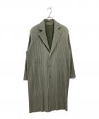 HOMME PLISSE ISSEY MIYAKEオム プリッセ イッセイ ミヤケ）の古着「TAILORED PLEATS 2/プリーツコート」｜グリーン