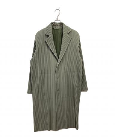 【中古】オム プリッセ イッセイミヤケ HOMME PLISSE ISSEY MIYAKE 2025年春夏 プリーツ加工 コート オリーブ【サイズ表記なし（L位）】【メンズ】 中古・古着通販】HOMME PLISSE ISSEY MIYAKE (オム プリッセ イッセイ
