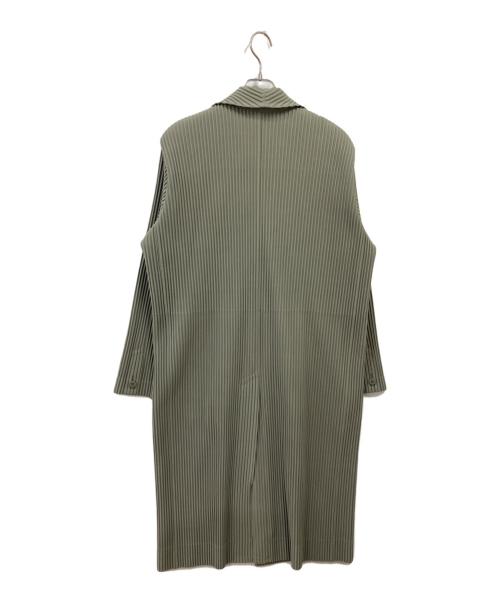 HOMME PLISSE ISSEY MIYAKE（オム プリッセ イッセイ ミヤケ）HOMME PLISSE ISSEY MIYAKE (オム プリッセ イッセイ ミヤケ) TAILORED PLEATS 2/プリーツコート グリーン サイズ:3の古着・服飾アイテム