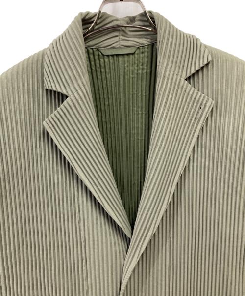 HOMME PLISSE ISSEY MIYAKE（オム プリッセ イッセイ ミヤケ）HOMME PLISSE ISSEY MIYAKE (オム プリッセ イッセイ ミヤケ) TAILORED PLEATS 2/プリーツコート グリーン サイズ:3の古着・服飾アイテム