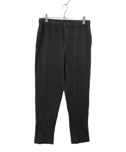 HOMME PLISSE ISSEY MIYAKE（オム プリッセ イッセイ ミヤケ）HOMME PLISSE ISSEY MIYAKE (オム プリッセ イッセイ ミヤケ) WOOL LIKE LIGHT/プリーツパンツ グレー サイズ:3の古着・服飾アイテム