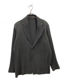 HOMME PLISSE ISSEY MIYAKE（オム プリッセ イッセイ ミヤケ）の古着「WOOL LIKE LIGHT/プリーツジャケット」｜グレー